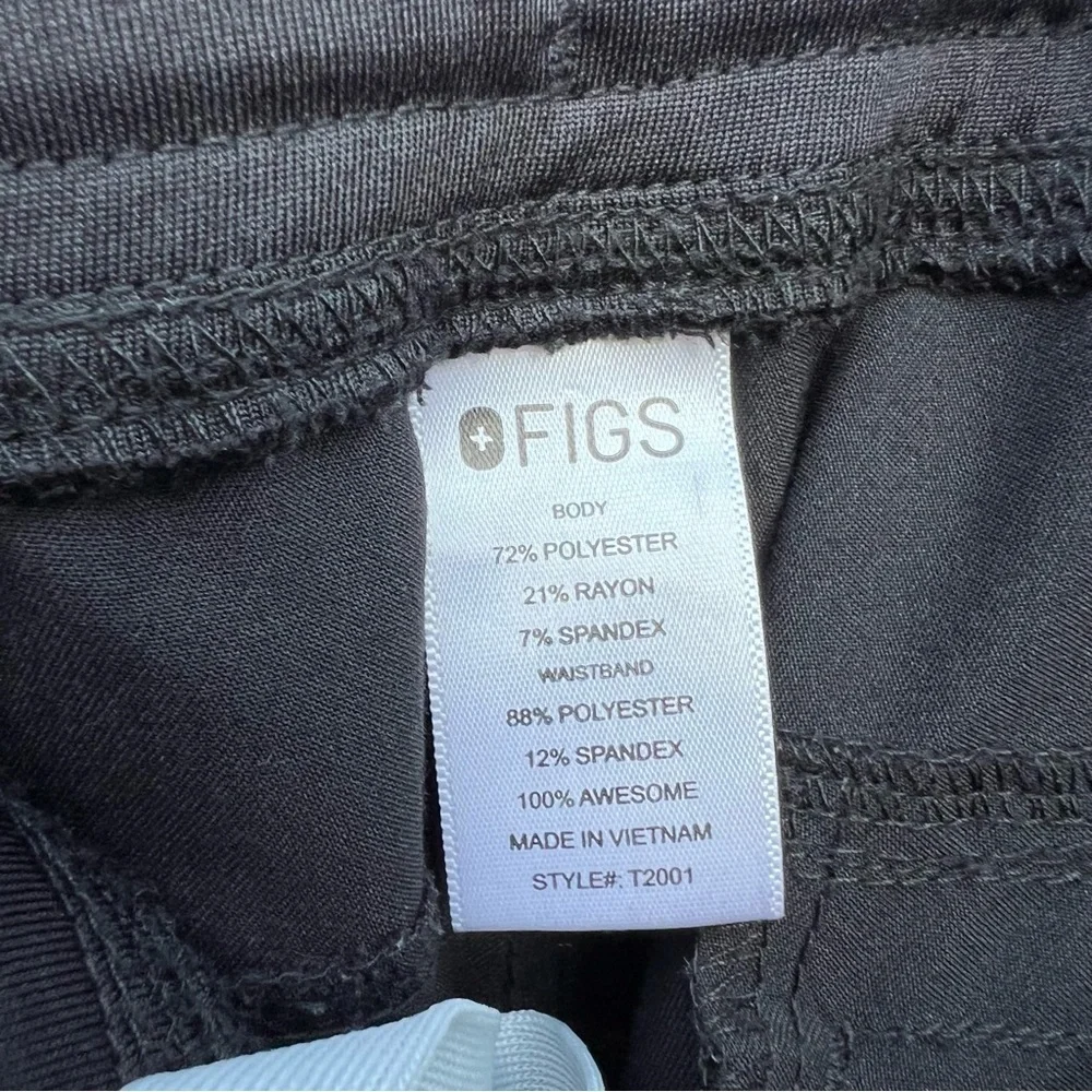 Figs Axim Cargo Scrub Pants Black Size Small
